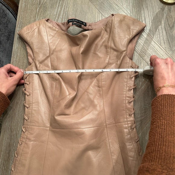 NWOT Mackage Faux Leather Lace Up Dress - Picture 6 of 11